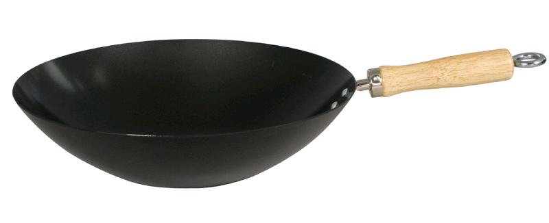 WOK AÇO CARBONO C/C 30CM AA.